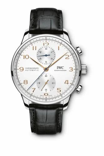 IWC Portugieser Chronograph Stainless Steel / Silver - Rose IW3716-04 (IW371604)